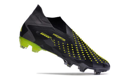 Men's Adidas Predator Accuracy+ FG Football Boots - Black/Grey/Yellow