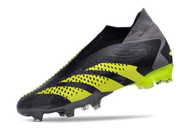 Men's Adidas Predator Accuracy+ FG Football Boots - Black/Grey/Yellow