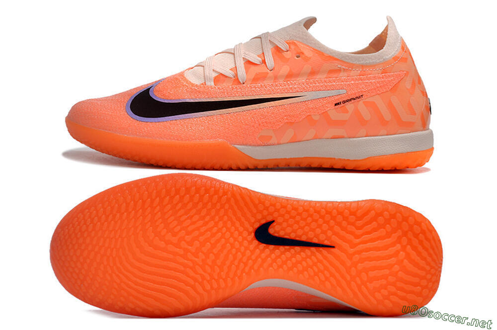 Men's Nike Phantom GX Elite IC Football Shoes - Orange/Black/Purple 1
