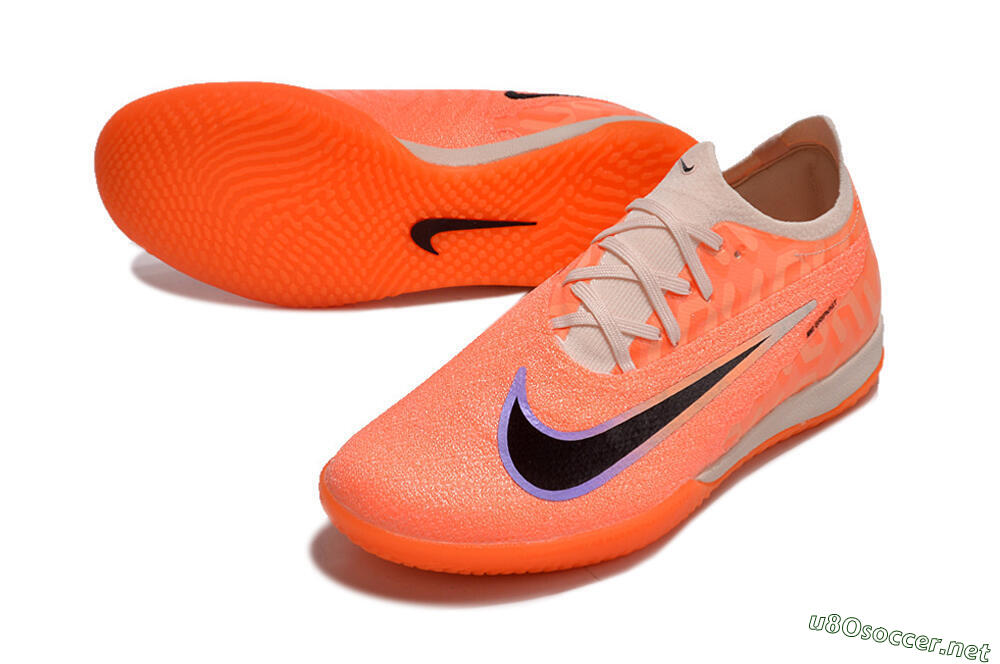 Men's Nike Phantom GX Elite IC Football Shoes - Orange/Black/Purple 3