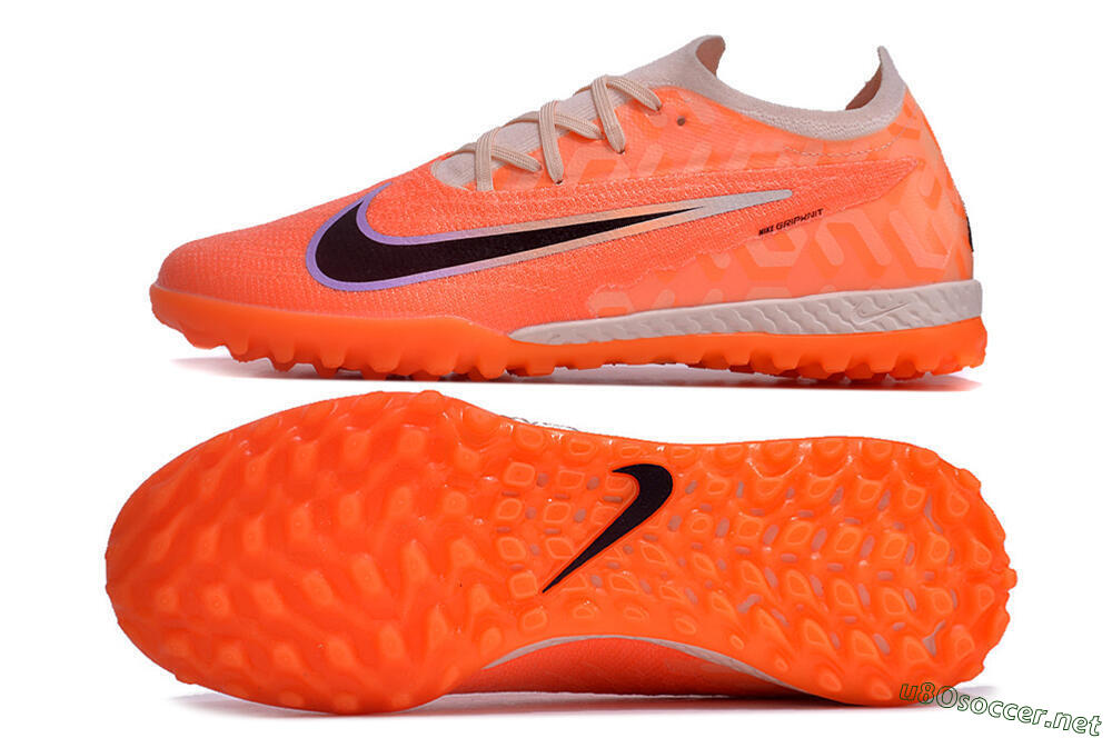 Men's Nike Phantom GX Elite TF Football Shoes - Orange/Black/Purple 1