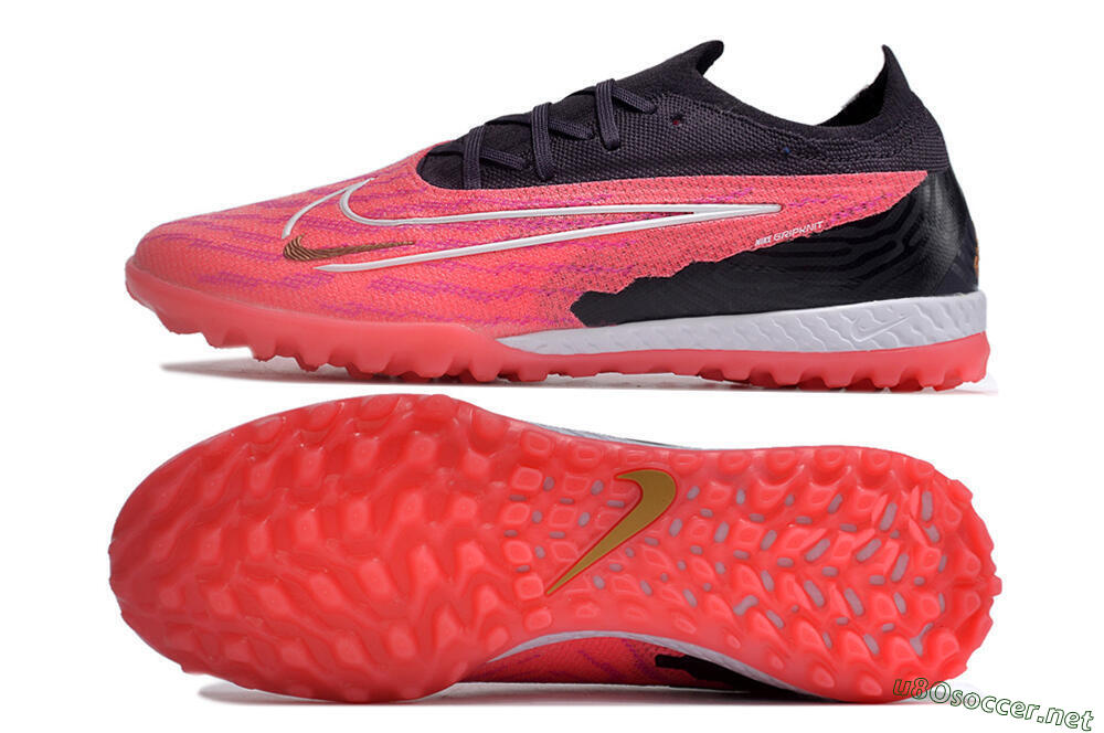 Men's Nike Phantom GX Elite TF Football Shoes - Pink/White/Black 1