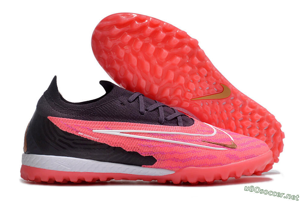 Men's Nike Phantom GX Elite TF Football Shoes - Pink/White/Black 2