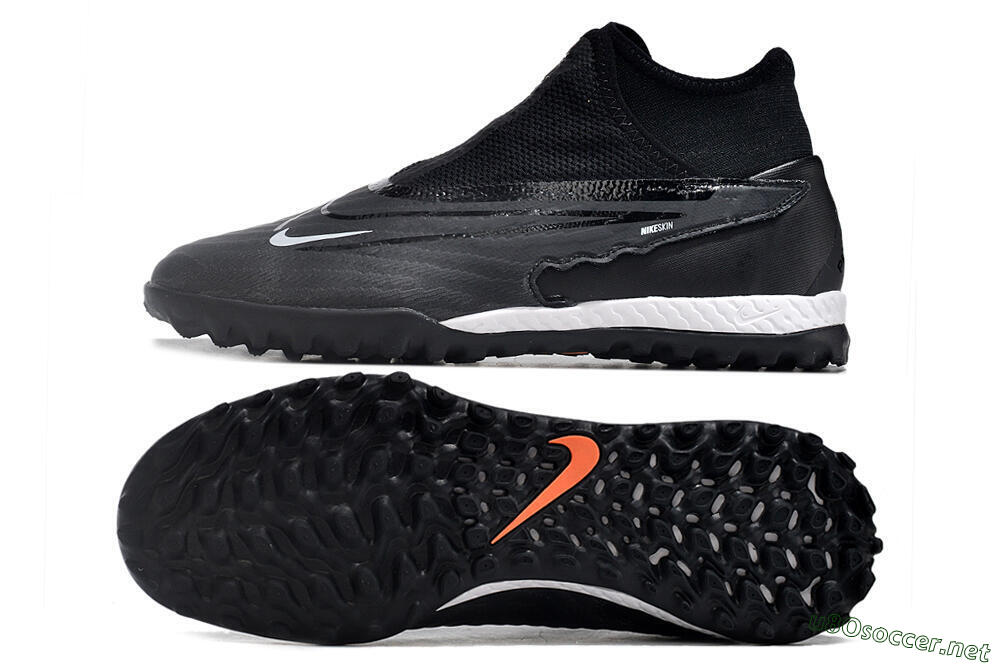 Men's Nike Phantom GX Elite DF Link TF Football Shoes - Black/Grey/White 1