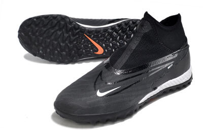 Men's Nike Phantom GX Elite DF Link TF Football Shoes - Black/Grey/White
