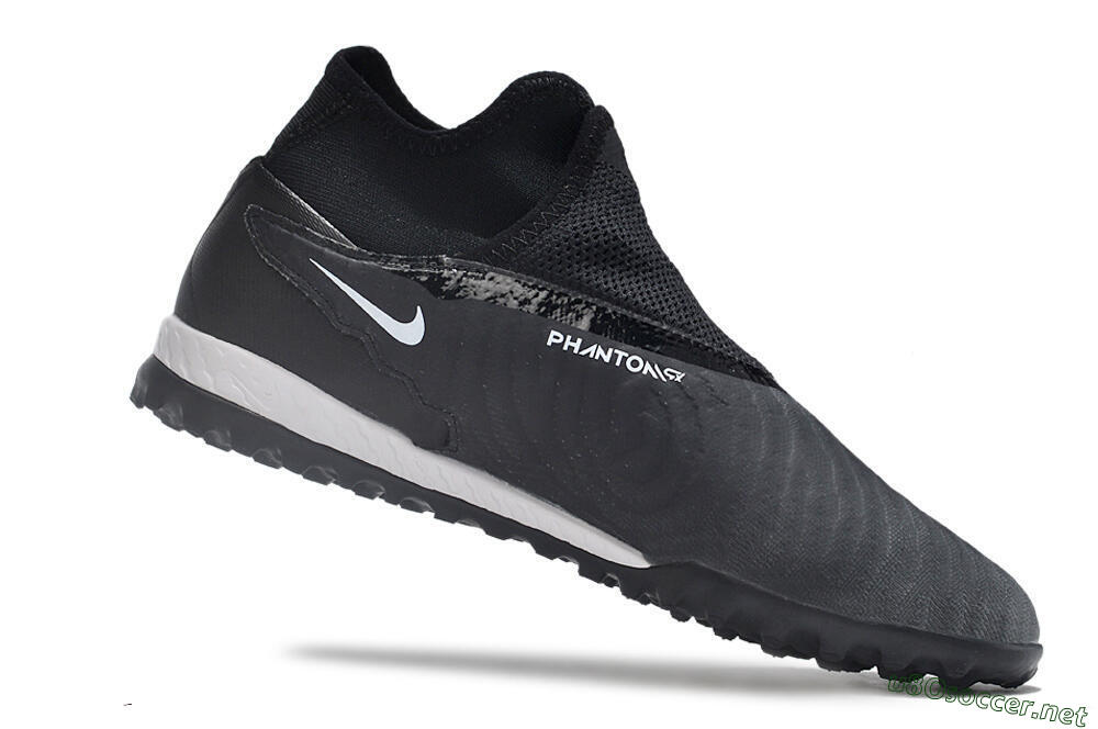 Men's Nike Phantom GX Elite DF Link TF Football Shoes - Black/Grey/White 4