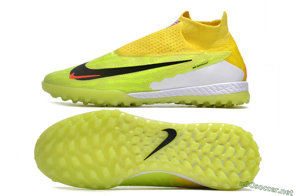 Men's Nike Phantom GX Elite DF Link TF Football Shoes - Yellow/Black/Red 1
