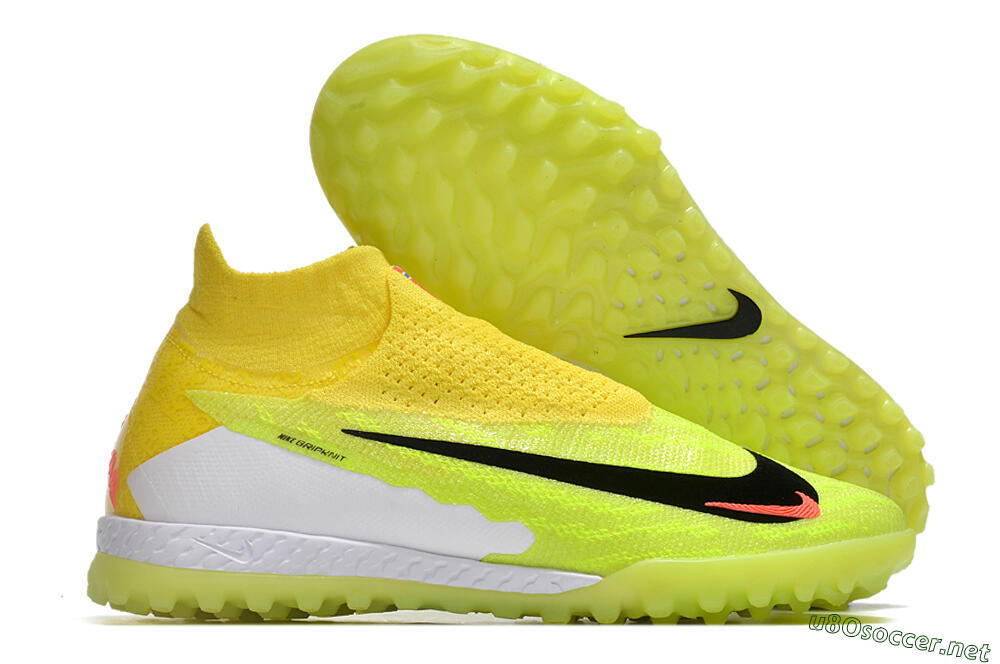 Men's Nike Phantom GX Elite DF Link TF Football Shoes - Yellow/Black/Red 2