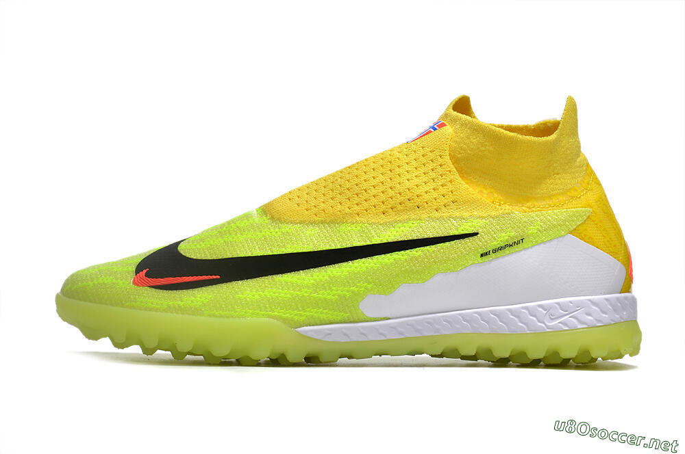 Men's Nike Phantom GX Elite DF Link TF Football Shoes - Yellow/Black/Red 0