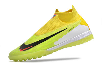 Men's Nike Phantom GX Elite DF Link TF Football Shoes - Yellow/Black/Red