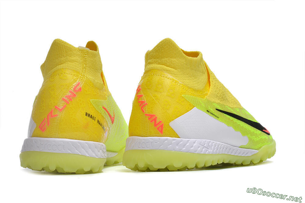 Men's Nike Phantom GX Elite DF Link TF Football Shoes - Yellow/Black/Red 6