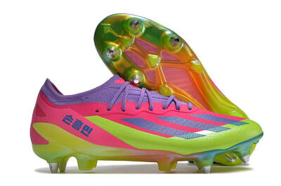 Men's Adidas X Crazyfast.1 SG Football Boots - Purple/Pink/Blue/Yellow