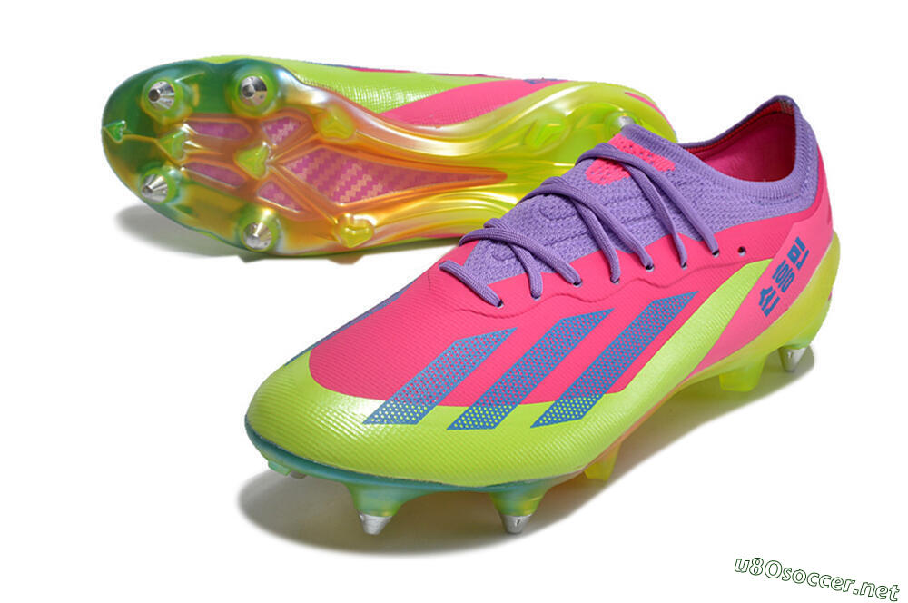Men's Adidas X Crazyfast.1 SG Football Boots - Purple/Pink/Blue/Yellow 3