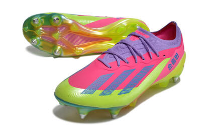 Men's Adidas X Crazyfast.1 SG Football Boots - Purple/Pink/Blue/Yellow