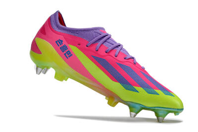 Men's Adidas X Crazyfast.1 SG Football Boots - Purple/Pink/Blue/Yellow