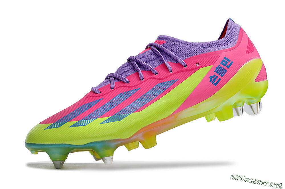 Men's Adidas X Crazyfast.1 SG Football Boots - Purple/Pink/Blue/Yellow 5