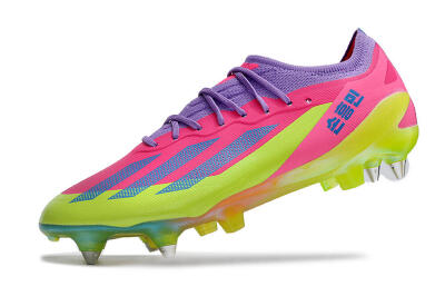 Men's Adidas X Crazyfast.1 SG Football Boots - Purple/Pink/Blue/Yellow