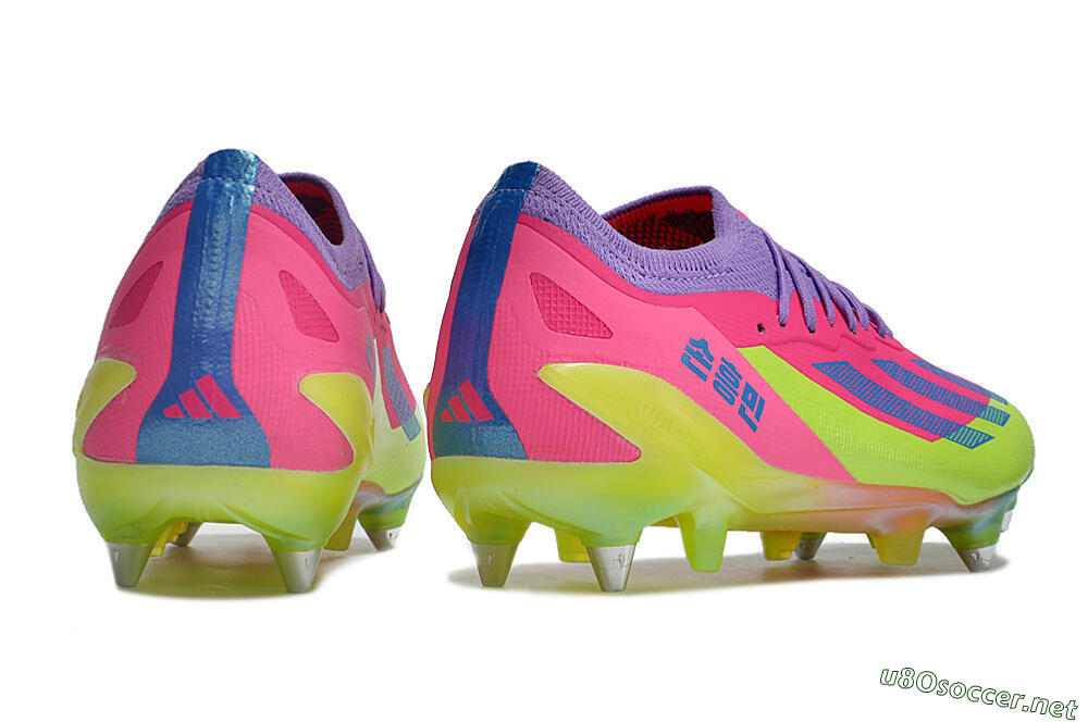 Men's Adidas X Crazyfast.1 SG Football Boots - Purple/Pink/Blue/Yellow 6