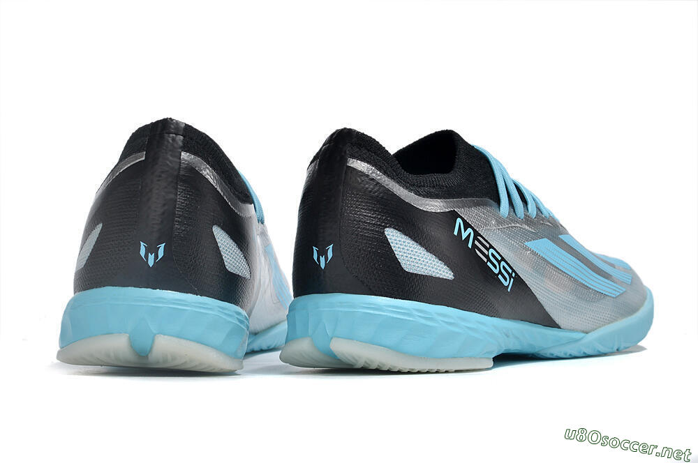 Men's Adidas X Crazyfast.1 IC Football Shoes - Silver/Blue/Black 6