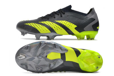 Men's Adidas Predator Accuracy Paul Pogba.1 FG Football Boots - Grey/Black/Yellow