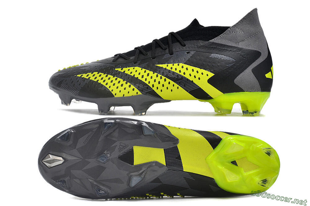 Men's Adidas Predator Accuracy.1 FG Football Boots - Black/Grey/Yellow 1