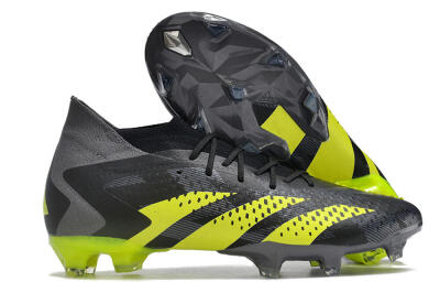 Men's Adidas Predator Accuracy.1 FG Football Boots - Black/Grey/Yellow