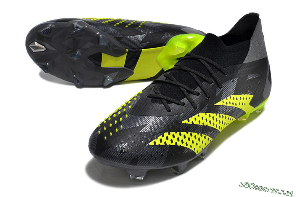 Men's Adidas Predator Accuracy.1 FG Football Boots - Black/Grey/Yellow 3