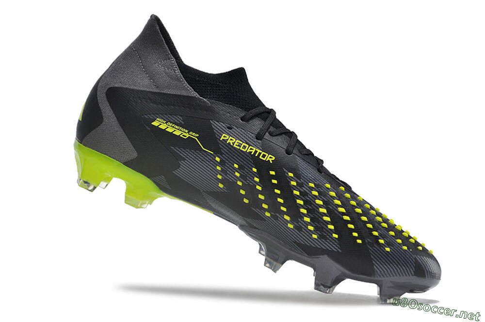 Men's Adidas Predator Accuracy.1 FG Football Boots - Black/Grey/Yellow 4