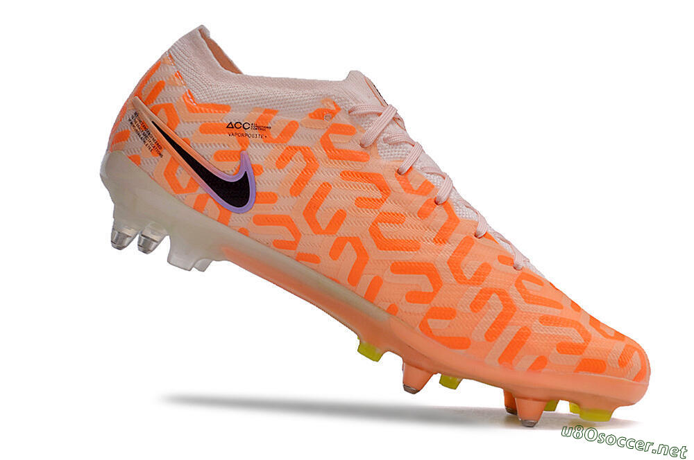 Men's Nike Air Zoom Mercurial Vapor 15 Elite SG Football Boots - Orange/Pink/Black/Purple 4