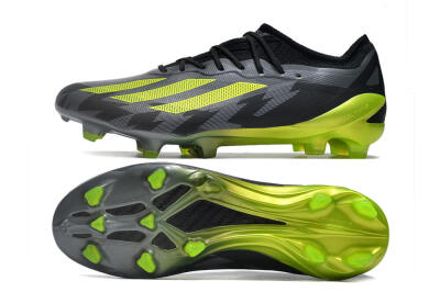 Men's Adidas x Crazyfast.1 FG Football Boots - Black/Green
