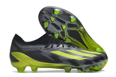 Men's Adidas x Crazyfast.1 FG Football Boots - Black/Green