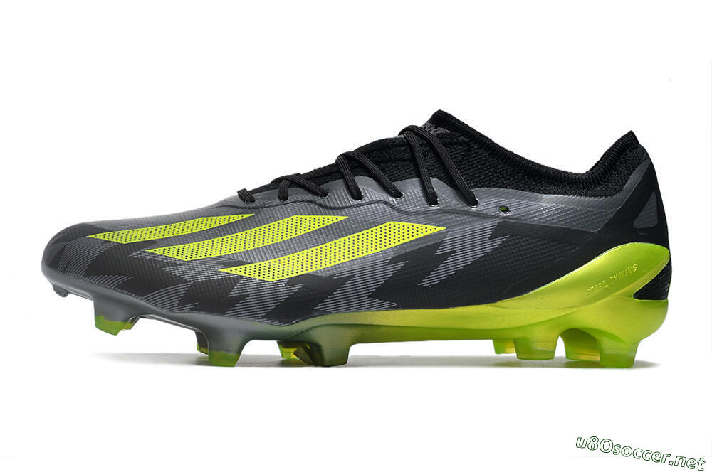 Men's Adidas x Crazyfast.1 FG Football Boots - Black/Green 0