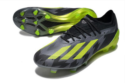 Men's Adidas x Crazyfast.1 FG Football Boots - Black/Green