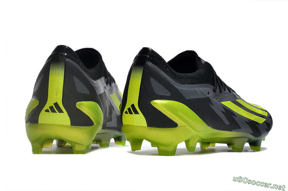 Men's Adidas x Crazyfast.1 FG Football Boots - Black/Green 6