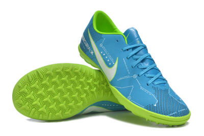Men's NIke Mercuricalx Victory 6 TF Football Shoes - Blue/Silver/Green