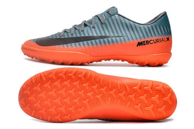 Men's NIke Mercuricalx Victory 6 TF Football Shoes - Blue/Black/Orange