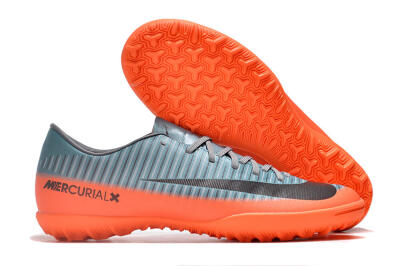 Men's NIke Mercuricalx Victory 6 TF Football Shoes - Blue/Black/Orange