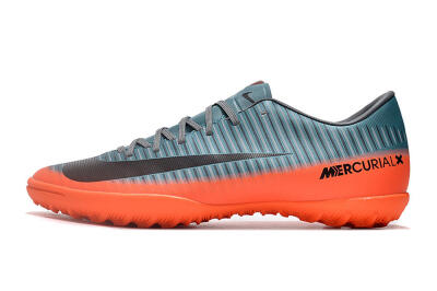 Men's NIke Mercuricalx Victory 6 TF Football Shoes - Blue/Black/Orange