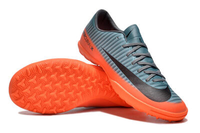 Men's NIke Mercuricalx Victory 6 TF Football Shoes - Blue/Black/Orange