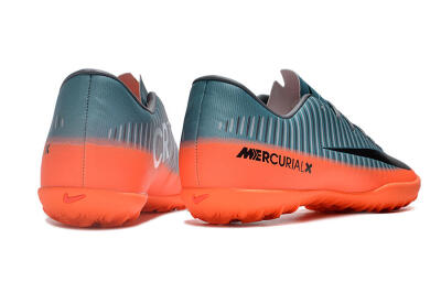 Men's NIke Mercuricalx Victory 6 TF Football Shoes - Blue/Black/Orange
