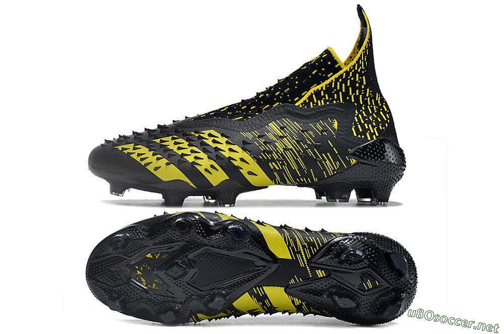 Men's Adidas Predator Freak.1 FG Football Boots - Black/Yellow 1