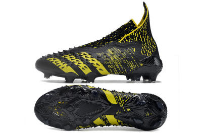 Men's Adidas Predator Freak.1 FG Football Boots - Black/Yellow