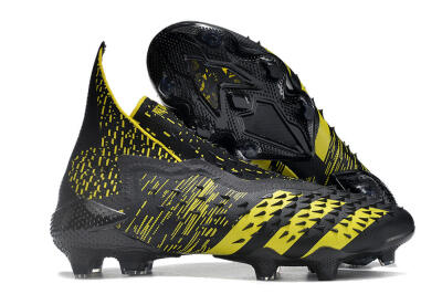 Men's Adidas Predator Freak.1 FG Football Boots - Black/Yellow