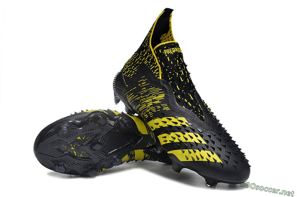 Men's Adidas Predator Freak.1 FG Football Boots - Black/Yellow 3