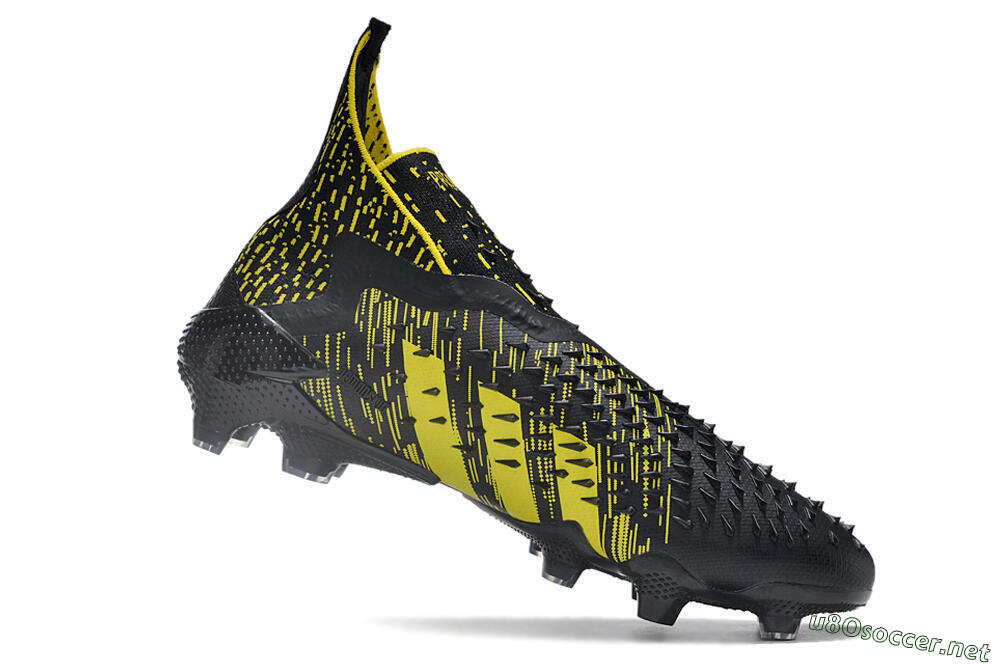 Men's Adidas Predator Freak.1 FG Football Boots - Black/Yellow 4