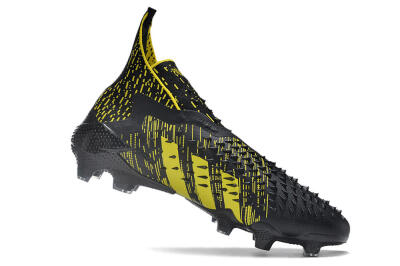 Men's Adidas Predator Freak.1 FG Football Boots - Black/Yellow