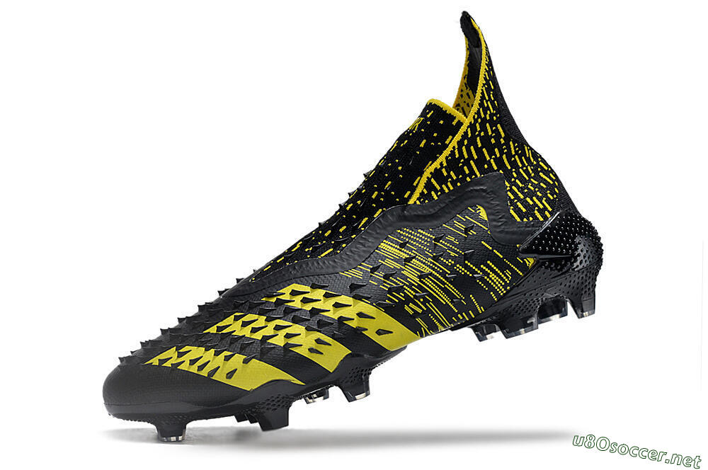 Men's Adidas Predator Freak.1 FG Football Boots - Black/Yellow 5