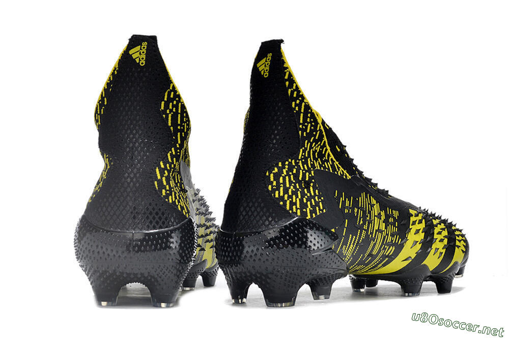Men's Adidas Predator Freak.1 FG Football Boots - Black/Yellow 6