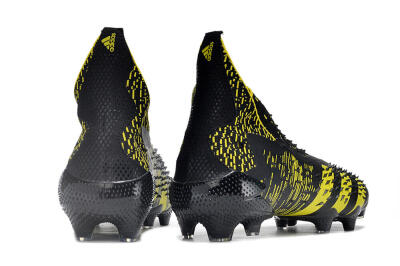 Men's Adidas Predator Freak.1 FG Football Boots - Black/Yellow