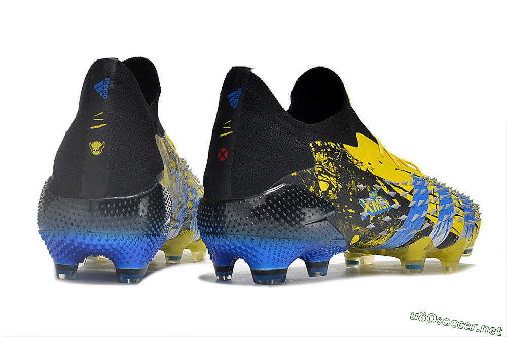 Men's Adidas Predator Freak.1 Low FG Football Boots - Yellow/Black/Blue 6